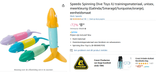 Speedo Draaiend Duikspeelgoed voor €8,50 bij Amazon