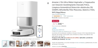 Dreame L10s Ultra Robot Aspirador y Fregasuelos con Estación Autolimpiante por 446,50€