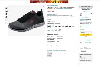 Zapatillas Skechers 232399 Olbk Hombre Negros por solo 38,99€