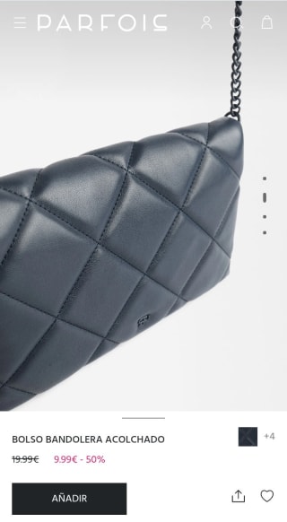 Bolso Bandolera acolchado por 9,99€.