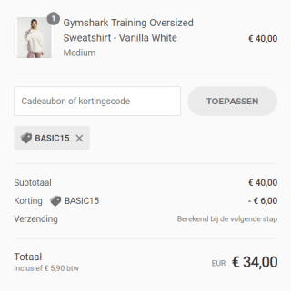 Gymshark kortingscode voor 15% korting op alles