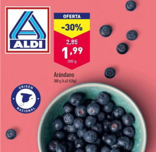 Arándanos 300g Origen España en ALDI por 1,99€
