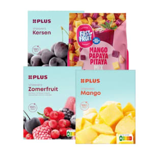 1+1 gratis op PLUS of Fast Fruit Vriesvers fruit