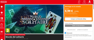 Juego Nintendo Mundo del solitario por 0,99€