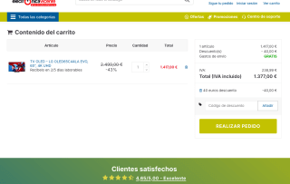 TV OLED LG OLED65C44LA EVO 65" 4K UHD por solo 1,377€