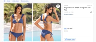 Traje de Baño Bikini Triangular con Top por $15.390