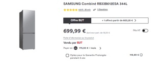 Réfrigérateur Combiné Samsung RB33B612ESA/EF à 699,99€