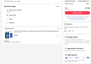 Pokémon Diamante Brillante Nintendo Switch por solo 27,74€