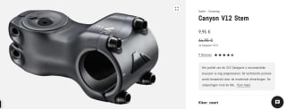 Canyon V12 Categorie 4 mountainbike stuurpen voor €9,95 bij Canyon