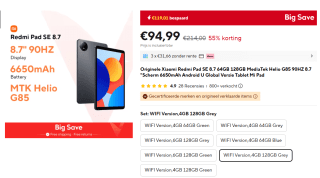Xiaomi Redmi Pad SE - 8.7 inch - 4GB/128GB voor €94,99 bij Aliexpress