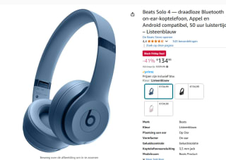 Apple Beats Solo 4 (Blauw) voor €134,99 bij Amazon
