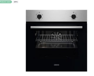 Horno Zanussi ZOHNC0X2 Multifunción 58 Litros Aqua Clean Clase A Inox Antihuellas por solo 199€