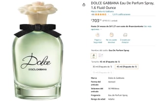 Perfume Dolce de Dolce & Gabbana 50ml por $704 en Amazon