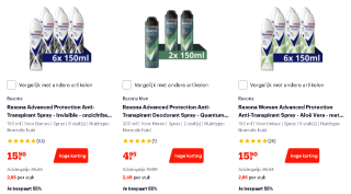 55% korting op veel Rexona items bij Bol
