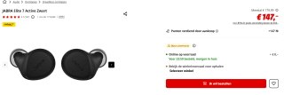 Jabra Elite 7 Active oordopjes voor €147 bij Mediamarkt
