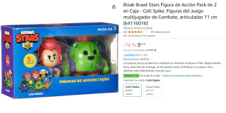 Brawl Stars Bizak - Figura de acción Pack 2 en caja Colt + Spike por 9.25€