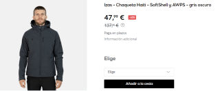 Chaqueta softshell para Hombre Izas Haiti por 47.99€