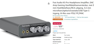 Fosi Audio K5 Pro - DAC/Versterker - voor €69,29 met Amazon Prime