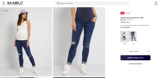 Vaqueros slim para premamá color azul por 9€