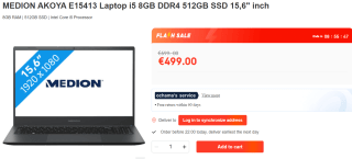 Medion Akoya E15413 laptop voor €499 bij Ochama