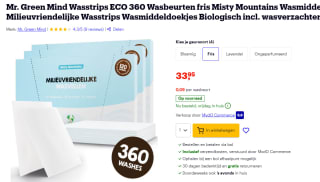 Mr. Green Mind Wasstrips ECO 360 Wasbeurten Misty Mountains voor €33,95 bij Bol.com