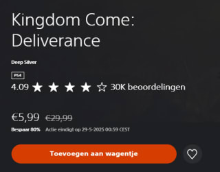 Kingdom Come: Deliverance voor €5,99 in de Playstation Store