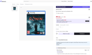 Videojuego Rise of the Ronin PS5 por solo 49,72€ (Nuevos usuarios 19,88€)