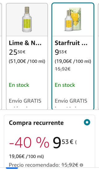 Acqua Colonia Starfruit & Whiteflowers 4711 50ml por 9,50€.