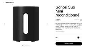 Caisson de basse Sonos Sub mini à 329€