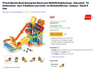 Knikkerbaan VTECH M200E voor 15,99 euro