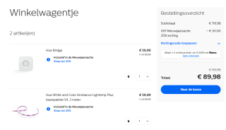Tot 25% korting op Philips Hue - lampen en accessoires