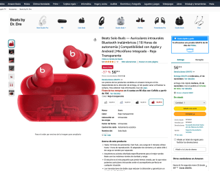 Auriculares Beats Solo Buds intraurales Bluetooth inalámbricos por solo 56,99€