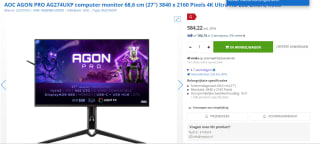 AOC AGON PRO AG274UXP computer monitor 68,6 cm (27") voor €595,44 bij Max Ict