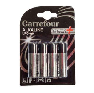 Pack de 4 Pilas Alcalinas Digital Carrefour Lr06 (AA) por 0.50€