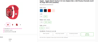 Apple Watch Series 9 (41mm) – Rojo por 291,72€