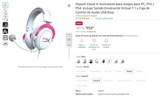 Auriculares HyperX Cloud II por $959 en Amazon