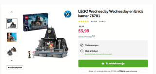 Lego Wednesday en Enids kamer (76781) voor €53,99 bij Intertoys
