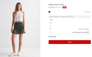 Falda fruncida con volante para Mujer por 4.49€
