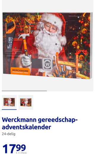 Werckmann gereedschap adventskalender voor €17,99 bij Action