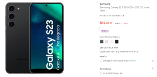 Samsung Galaxy S23 5G de 8GB/256GB en varios colores por 514,86€