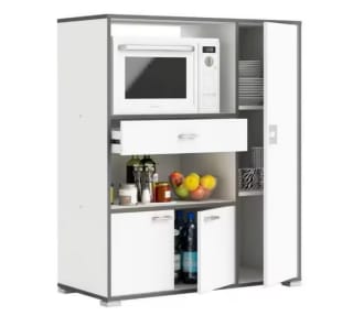 Mueble auxiliar de cocina Miroytengo con almacenaje blanco y gris por 86,76€