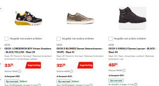 Tot 75% korting op geselecteerde Geox schoenen bij Bol