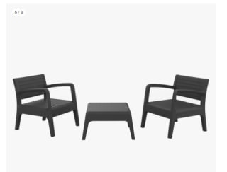 Conjunto de Jardín MIAMI Tete a Tete Grafito para 2 Personas por 71.99€ (Cuenta Nueva 59.99€)