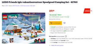 LEGO Friends iglo vakantieavontuur voor €37,48 bij Bol.com
