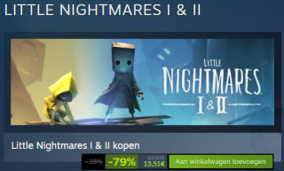 Little Nightmares 1 & 2 voor €13,51 bij Steam