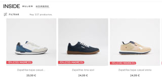 15% dto en todos los zapatos desde inside