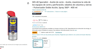 WD-40 Specialist Aceite de corte por 6,46€