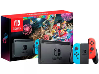 Console da Nintendo, modelo Switch de 32GB com 2 Controles + Jogo: Mario Kart 8 + 3 meses de assinatura - R$ 2.469,91
