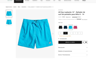 Bañador de surf de pantalón para Niño 8 - 14 por 19,99€