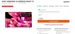 Sony Bravia XR-85X90K (2022) 85 inch voor €1.249 bij Kamera Express